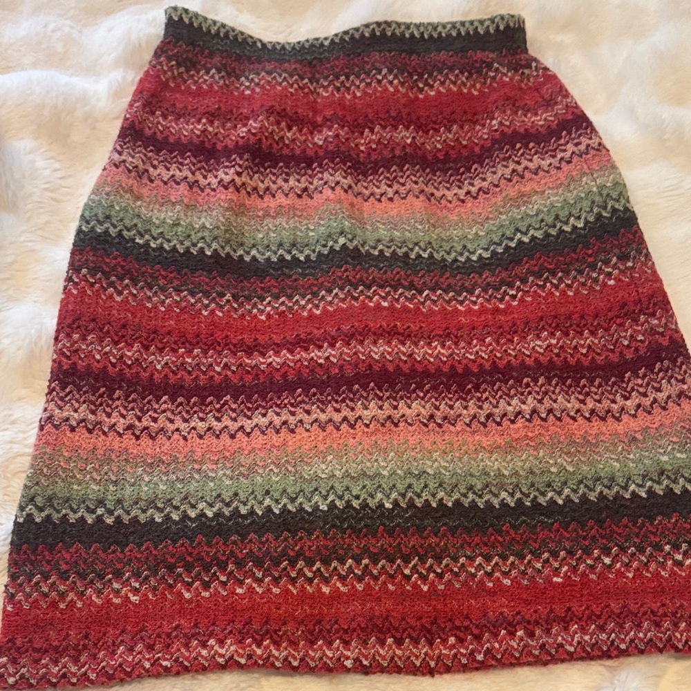 Missoni A-Line Skirt — Red, Pink & Green - Picture 4 of 4